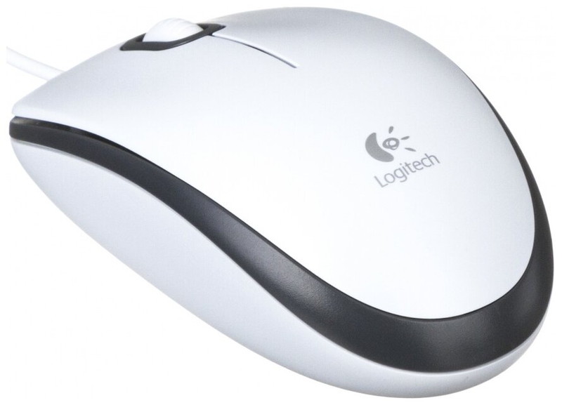 Мышь Logitech Mouse M100 White USB