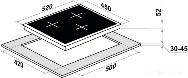 Варочная панель Maunfeld CVCE453DBK