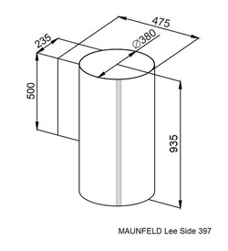 Кухонная вытяжка Maunfeld Lee Side 397 чёрный - фото2