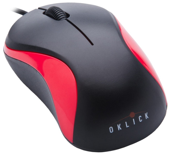 Oklick 115S Optical Mouse for Notebooks Black-Red USB