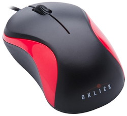 Oklick 115S Optical Mouse for Notebooks Black-Red USB - фото