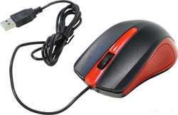 Мышь Oklick 225M (черный/красный) - фото