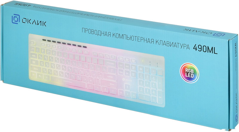 Клавиатура Oklick 490ML (белый)