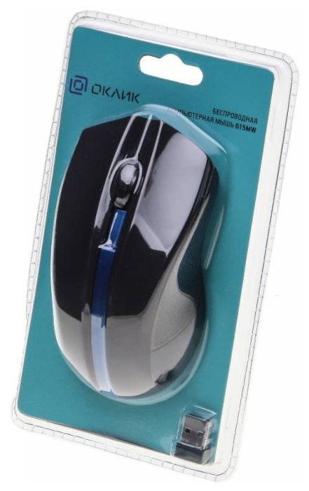 Мышь Oklick 615MW Black-Blue USB