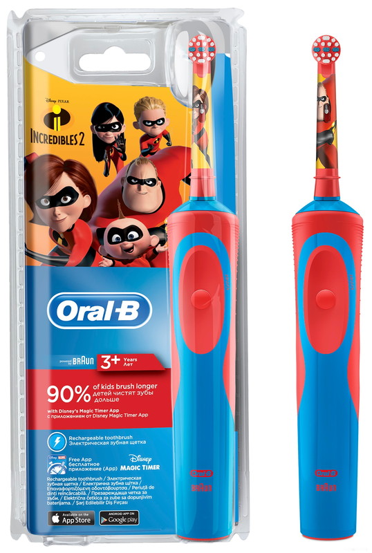 Электрическая зубная щетка Oral-B Stages Power Incredibles 2 (D12.513.K)