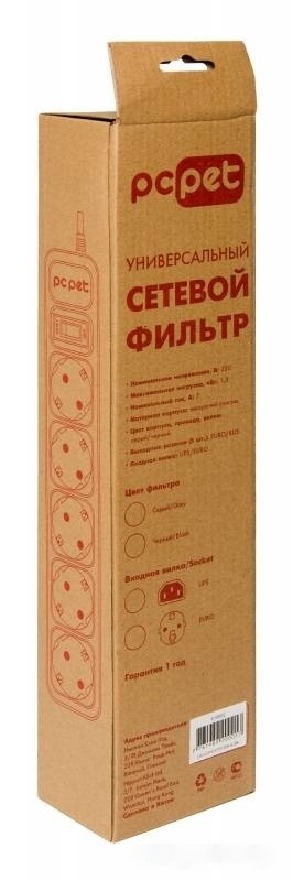 Сетевой фильтр PC PET AP01006-1.8-B