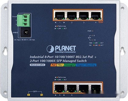 Управляемый коммутатор 2-го уровня Planet WGS-4215-8P2S