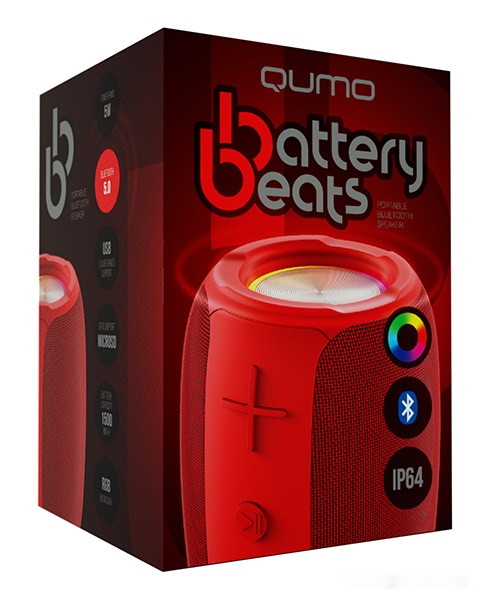 Беспроводная колонка Qumo BatteryBeats (красный)