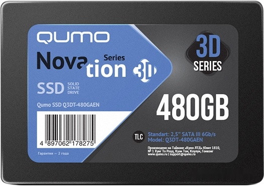 SSD Qumo Novation 3D 480GB Q3DT-480GAEN