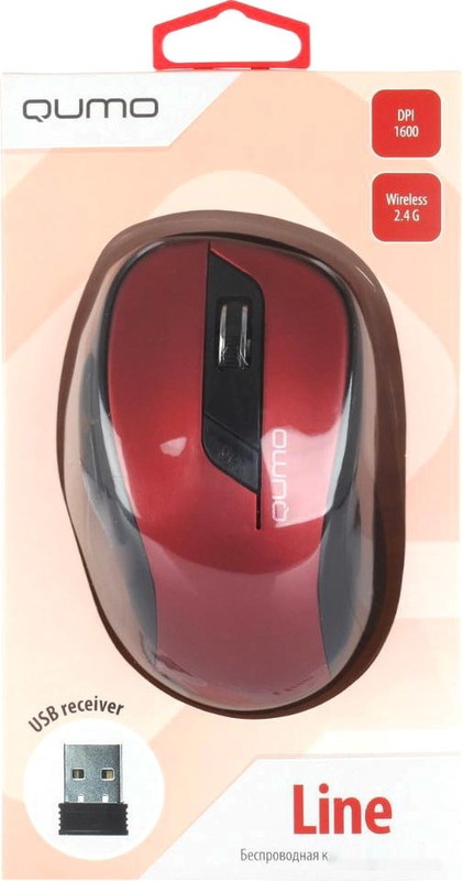 Мышь Qumo Office Line M62 (красный)