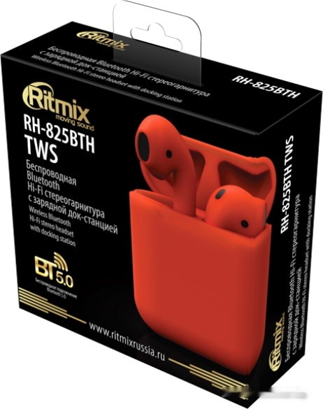 Наушники Ritmix RH-825BTH TWS (красный)