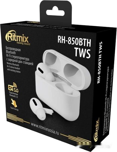 Наушники Ritmix RH-850BTH TWS (белый)