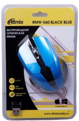 Мышь Ritmix RMW-560 (Black-Blue)