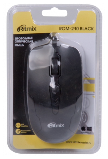 Мышь Ritmix ROM-210 Black USB
