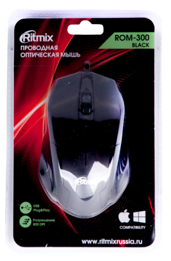 Мышь Ritmix ROM-300 Black USB