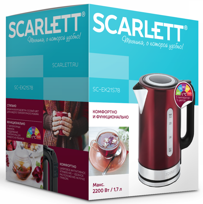 Электрический чайник Scarlett SC-EK21S78