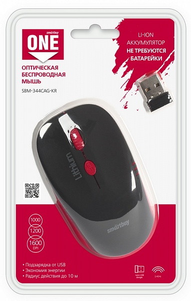 Мышь SmartBuy ONE 344CAG (Black/Red)