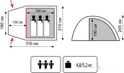 Кемпинговая палатка Totem Apache 3 v2 - фото2