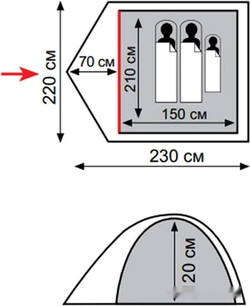 Кемпинговая палатка Totem Tepee 2 V2 - фото2