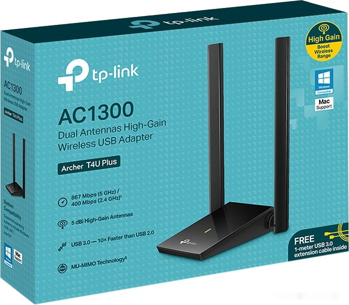 Wi-Fi адаптер TP-Link Archer T4U Plus