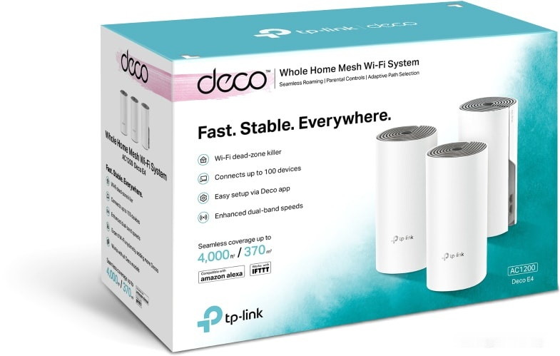 Wi-Fi роутер TP-Link Deco E4 (3 шт.)