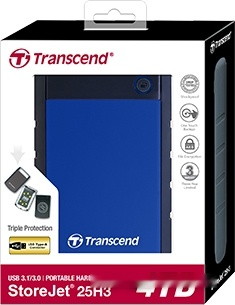 Внешний накопитель Transcend StoreJet 25H3 4TB (синий)