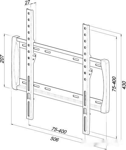 Кронштейн Trone Техно-400F (черный)