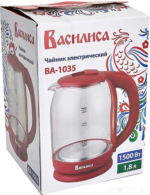 Электрический чайник Василиса ВА-1035 (бордовый)