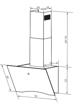 Кухонная вытяжка Weissgauff Assy 60 TC BL - фото2