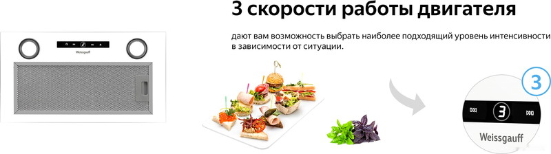 Кухонная вытяжка Weissgauff Box 1200 WH