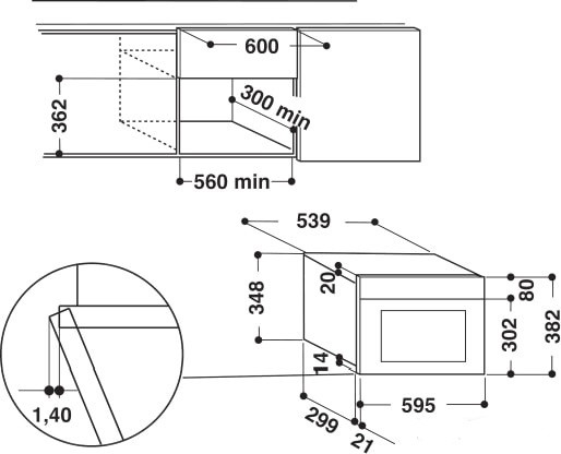 Микроволновая печь Whirlpool W7 MN840