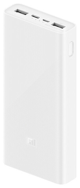 Портативное зарядное устройство Xiaomi Mi Power Bank 3 PLM18ZM USB-C 20000mAh (белый)